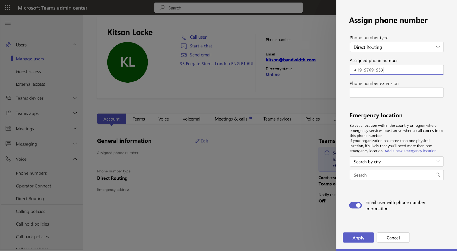 Hosted Direct Routing for Microsoft Teams Bandwidth Support Center