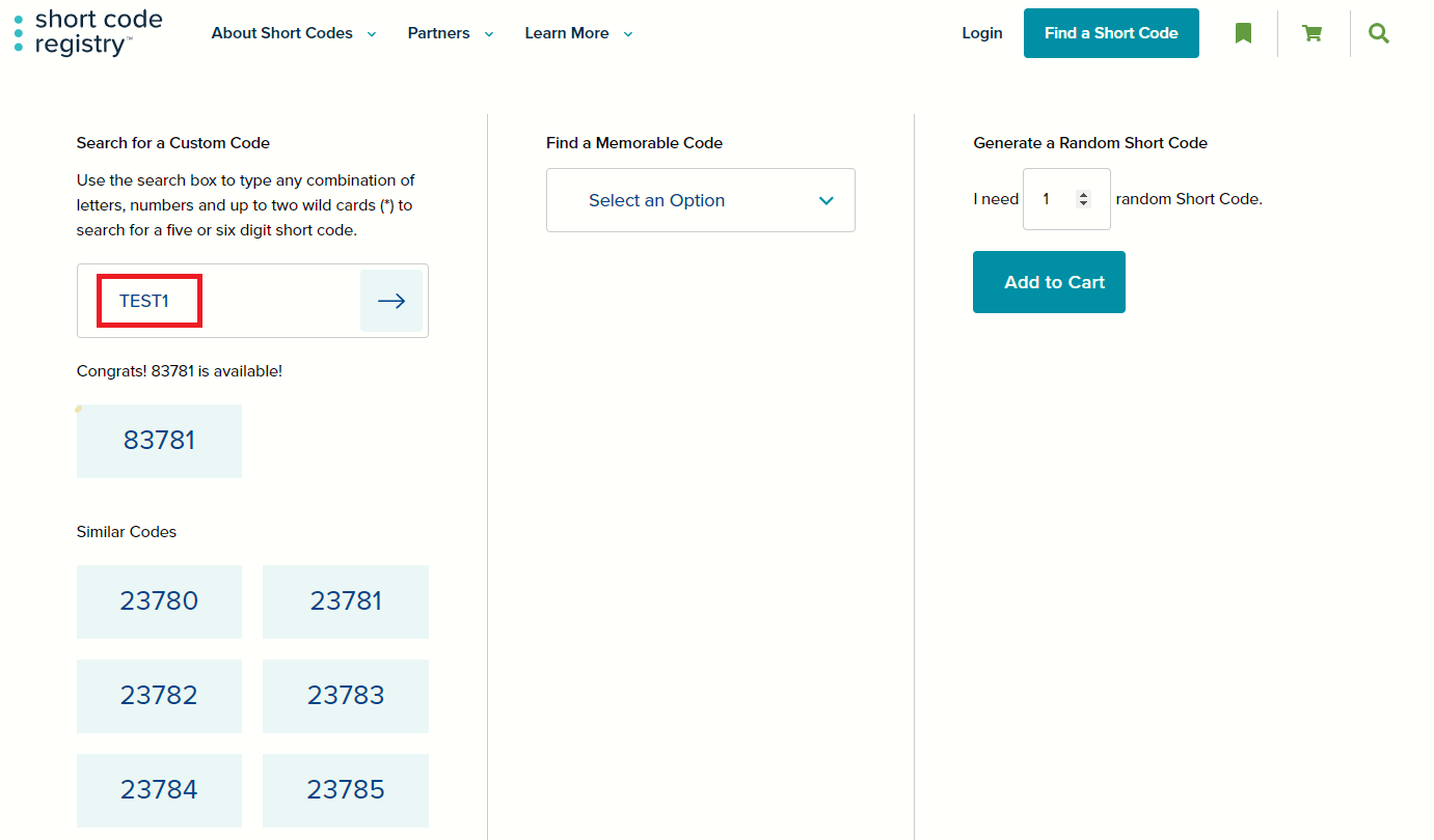 Search for a Custom Shorcode option