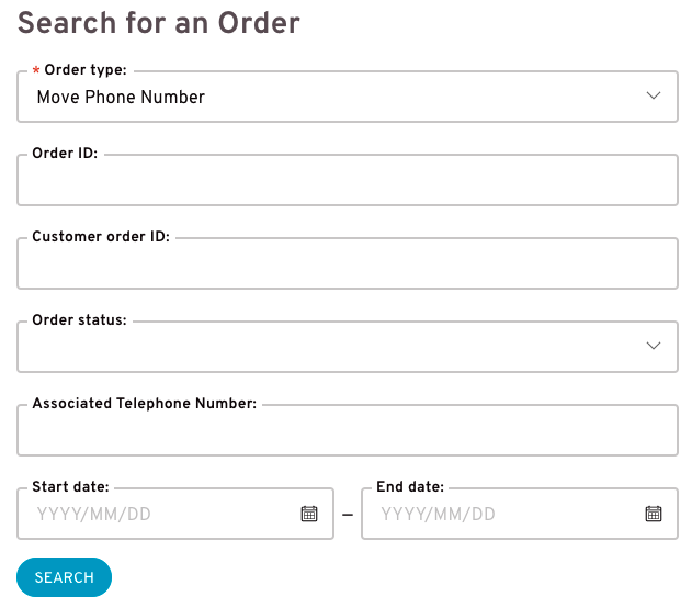 Search for an Order